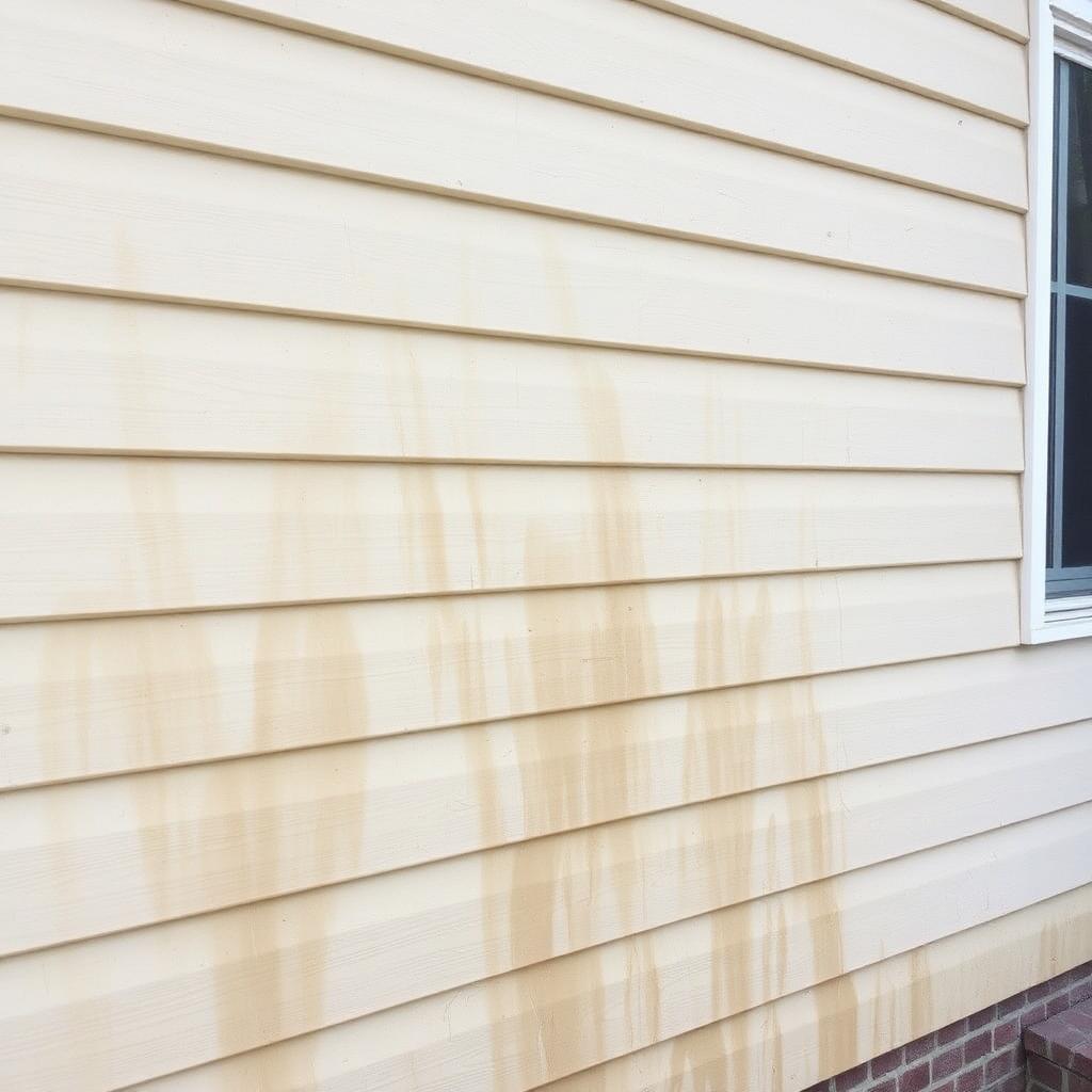 House siding before cleaning